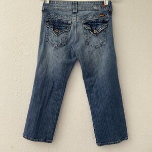 VINTAGE Y2K 90S BONGO DISTRESSED EMBELLISHED CROP JEANS